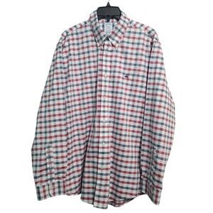 Brooks Brothers Red Blue Checkered Shirt Size XL Regent Fit